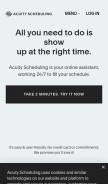 How acuityscheduling.com looks like on a mobile device such as an iPhone.