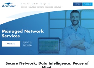 How acumera.net looks like on a tablet such as an iPad.