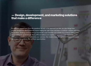 How acumium.com looks like on a tablet such as an iPad.