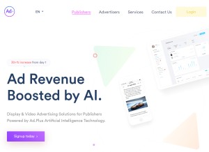 How ad.plus looks like on a tablet such as an iPad.