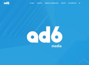 How ad6media.fr looks like on a tablet such as an iPad.