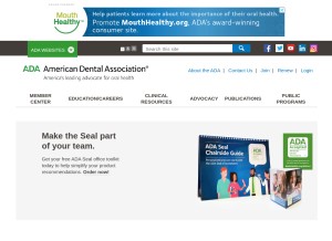 How ada.org looks like on a tablet such as an iPad.