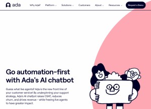 How ada.support looks like on a tablet such as an iPad.