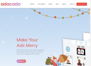 How adacado.com looks like on a tablet such as an iPad.