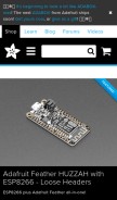 How adafruit.com looks like on a mobile device such as an iPhone.