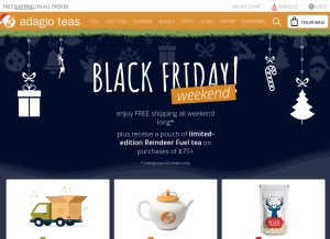 How adagio.com looks like on a tablet such as an iPad.