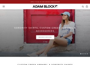 How adamblockdesign.com looks like on a tablet such as an iPad.