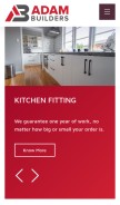 How adambuilders.co.uk looks like on a mobile device such as an iPhone.