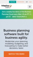 How adaptiveinsights.com looks like on a mobile device such as an iPhone.