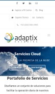 How adaptixnetworks.com looks like on a mobile device such as an iPhone.