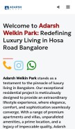 How adarshwelkinparks.in looks like on a mobile device such as an iPhone.