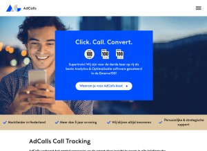 How adcalls.nl looks like on a tablet such as an iPad.