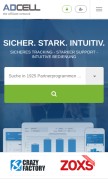How adcell.de looks like on a mobile device such as an iPhone.