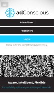 How adconscious.com looks like on a mobile device such as an iPhone.