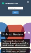 How add-reviews.com looks like on a mobile device such as an iPhone.