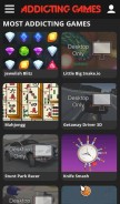How addictinggames.com looks like on a mobile device such as an iPhone.