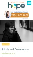 How addictionhope.com looks like on a mobile device such as an iPhone.