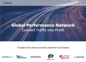 How addiliate.com looks like on a tablet such as an iPad.