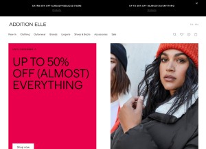How additionelle.com looks like on a tablet such as an iPad.