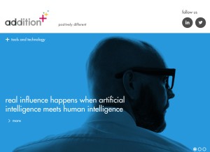 How additionplus.com looks like on a tablet such as an iPad.