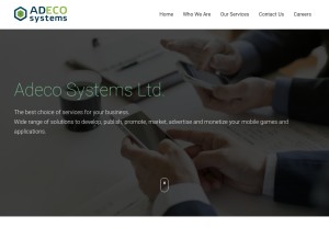 How adecosystems.com looks like on a tablet such as an iPad.