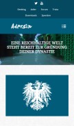 How adersin.de looks like on a mobile device such as an iPhone.