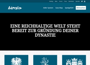 How adersin.de looks like on a tablet such as an iPad.