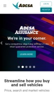 How adesa.com looks like on a mobile device such as an iPhone.
