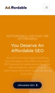 How adffordable.com looks like on a mobile device such as an iPhone.
