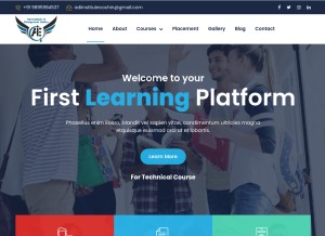 How adiinstitute.in looks like on a tablet such as an iPad.