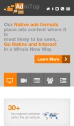 How adintop.com looks like on a mobile device such as an iPhone.