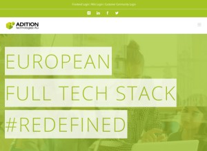 How adition.com looks like on a tablet such as an iPad.