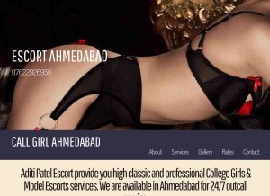 How aditipatelescort.com looks like on a tablet such as an iPad.