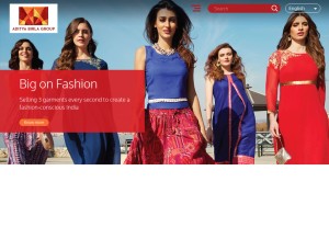 How adityabirla.com looks like on a tablet such as an iPad.