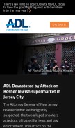 How adl.org looks like on a mobile device such as an iPhone.