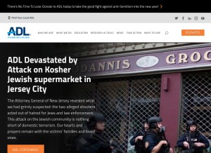 How adl.org looks like on a tablet such as an iPad.