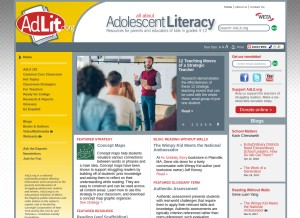 How adlit.org looks like on a tablet such as an iPad.