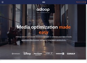 How adloop.co looks like on a tablet such as an iPad.