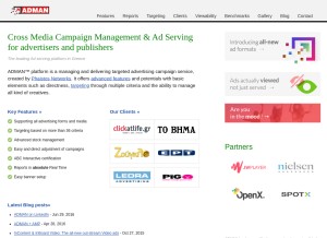 How adman.gr looks like on a tablet such as an iPad.