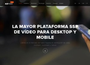 How admanmedia.com looks like on a tablet such as an iPad.