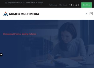 How admecindia.co.in looks like on a tablet such as an iPad.