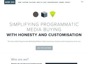 How admedo.com looks like on a tablet such as an iPad.