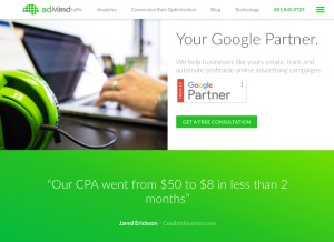 How admind.io looks like on a tablet such as an iPad.