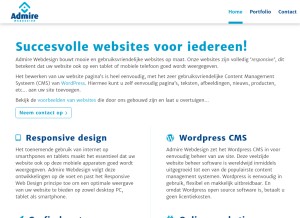 How admire.nl looks like on a tablet such as an iPad.