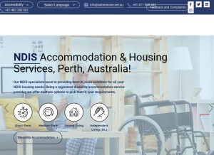 How admirecare.net.au looks like on a tablet such as an iPad.
