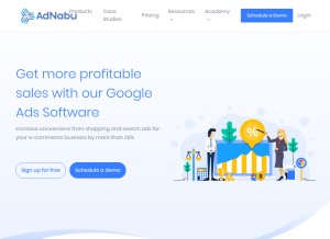 How adnabu.com looks like on a tablet such as an iPad.
