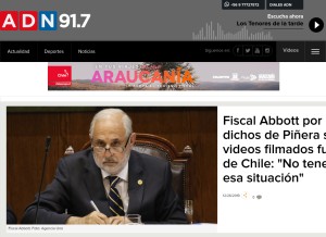 How adnradio.cl looks like on a tablet such as an iPad.