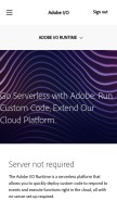 How adobeioruntime.net looks like on a mobile device such as an iPhone.