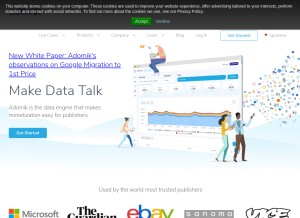 How adomik.com looks like on a tablet such as an iPad.