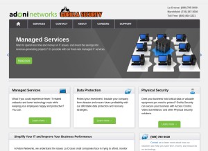 How adoninetworks.com looks like on a tablet such as an iPad.